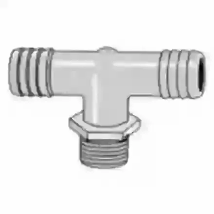 Tee - barb to male thread